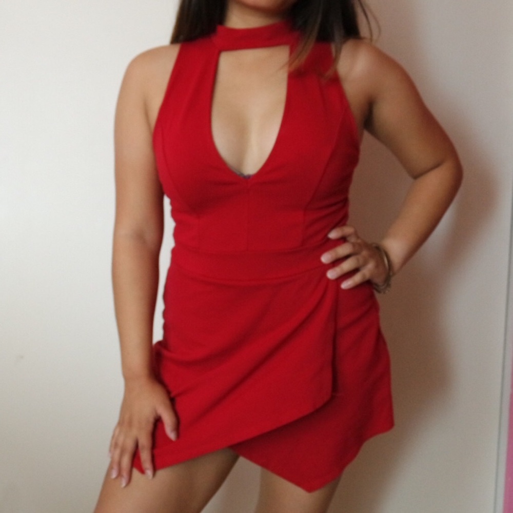 Charlotte Russe Red Sexy Halter Dress
